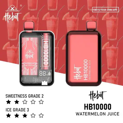 Hebat 喜貝10000拋棄式電子煙｜數位螢幕顯示 Mesh芯霧化系統 Type-C快充 12W輸出設計 台灣現貨