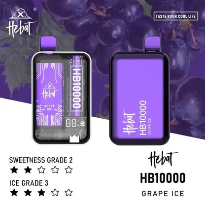 Hebat 喜貝10000拋棄式電子煙｜數位螢幕顯示 Mesh芯霧化系統 Type-C快充 12W輸出設計 台灣現貨