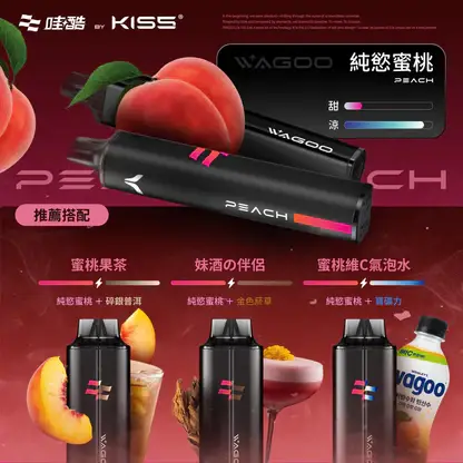 KISS 哇酷 6500口【雙芯組合 口味自由混搭更好玩】 (2) WAGOO 哇酷 KIS5 6500口拋棄式電子煙|雙核心輸出 防漏油設計 台灣現貨