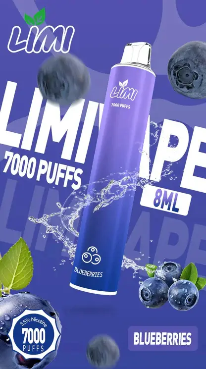LIMI拋棄式一次性7000口 (8) LIMI 7000口拋棄式電子煙|3.5%尼古丁鹽 650mAh電池 LED發光設計 可充電式 台灣現貨