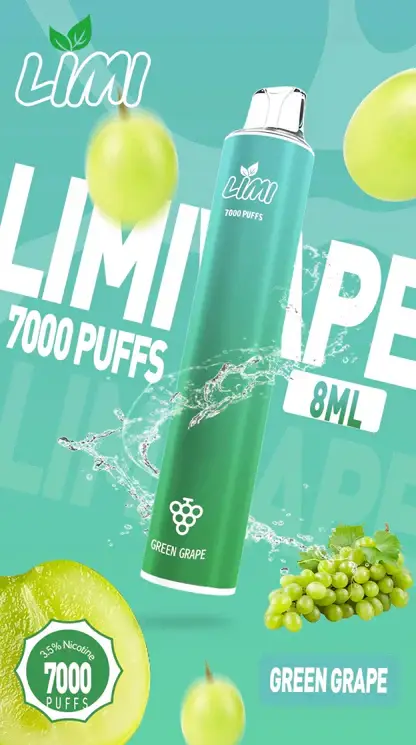 LIMI拋棄式一次性7000口 (9) LIMI 7000口拋棄式電子煙|3.5%尼古丁鹽 650mAh電池 LED發光設計 可充電式 台灣現貨