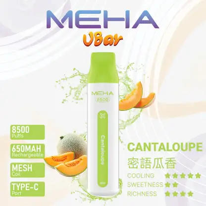 MEHA VBar 魅嗨小白條8500口拋棄式電子煙｜650mAh電池 3%尼古丁鹽 Mesh霧化技術 台灣現貨