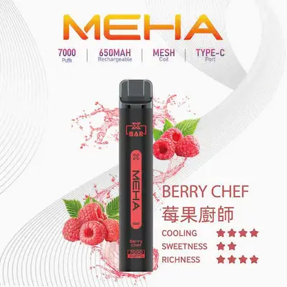MEHA XBAR 拋棄式 7000口小黑條 (5) MEHA XBAR 魅嗨小黑條7000口拋棄式電子煙|3%尼古丁鹽 850mAh電池 Mesh霧化技術 台灣現貨