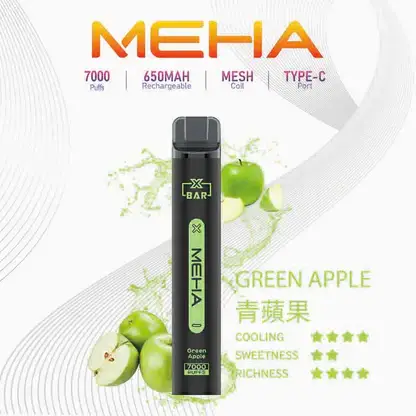 MEHA XBAR 拋棄式 7000口小黑條 (8) MEHA XBAR 魅嗨小黑條7000口拋棄式電子煙|3%尼古丁鹽 850mAh電池 Mesh霧化技術 台灣現貨